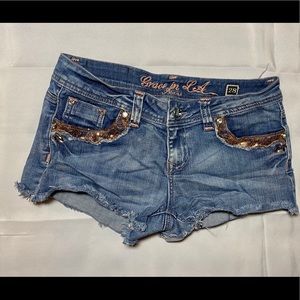 Sequence jean shorts